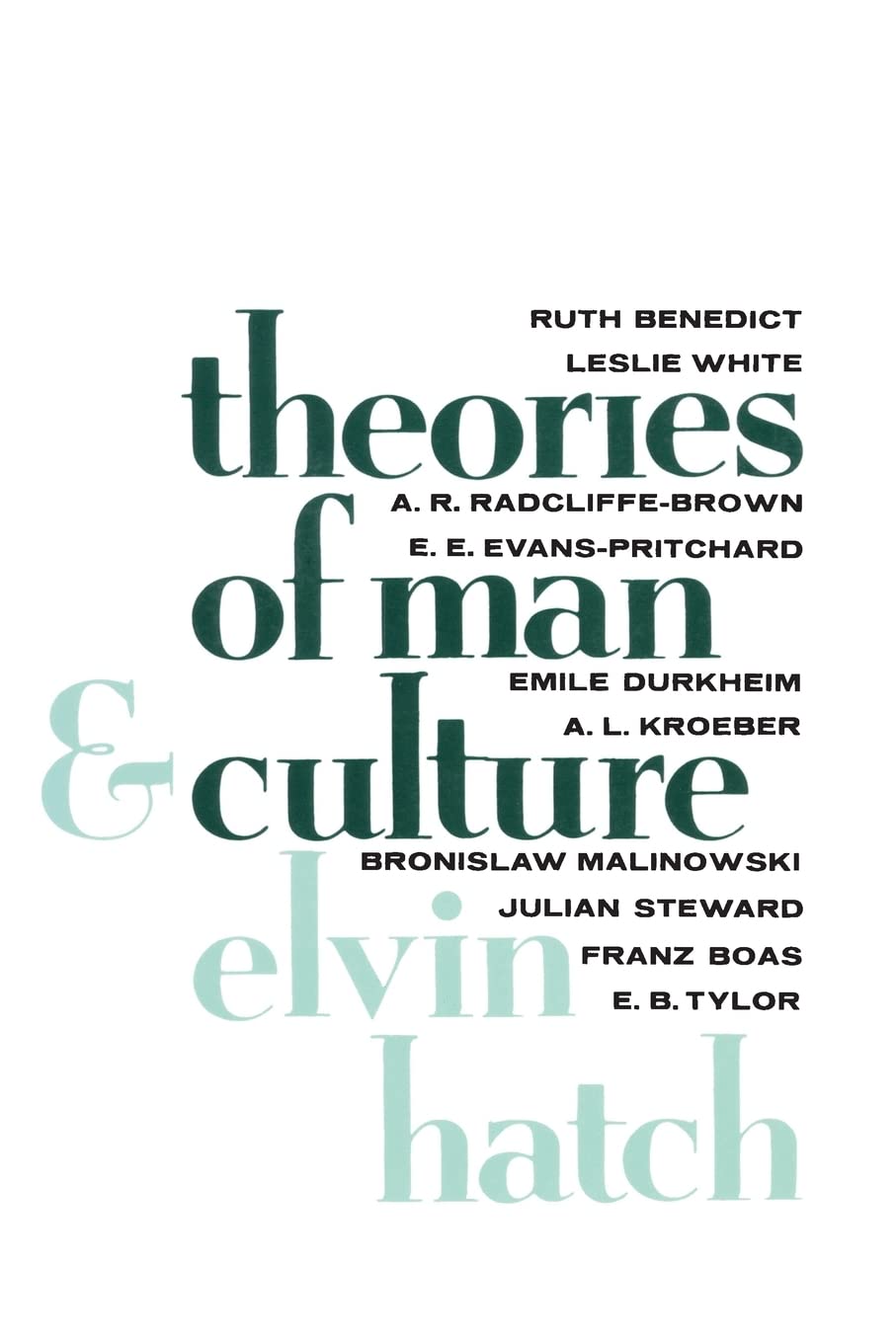 Theories Of Man And Culture,New