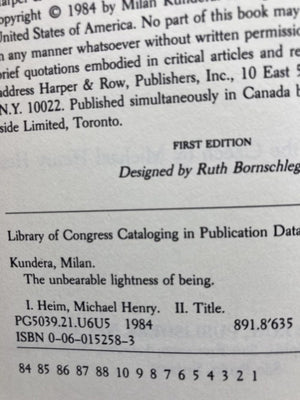The Unbearable Lightness of Being,Used