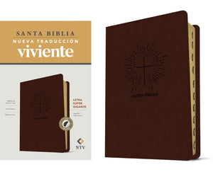 Santa Biblia NTV, letra sper gigante (SentiPiel, Caf oscuro , ndice, Letra Roja) (Spanish Edition),New