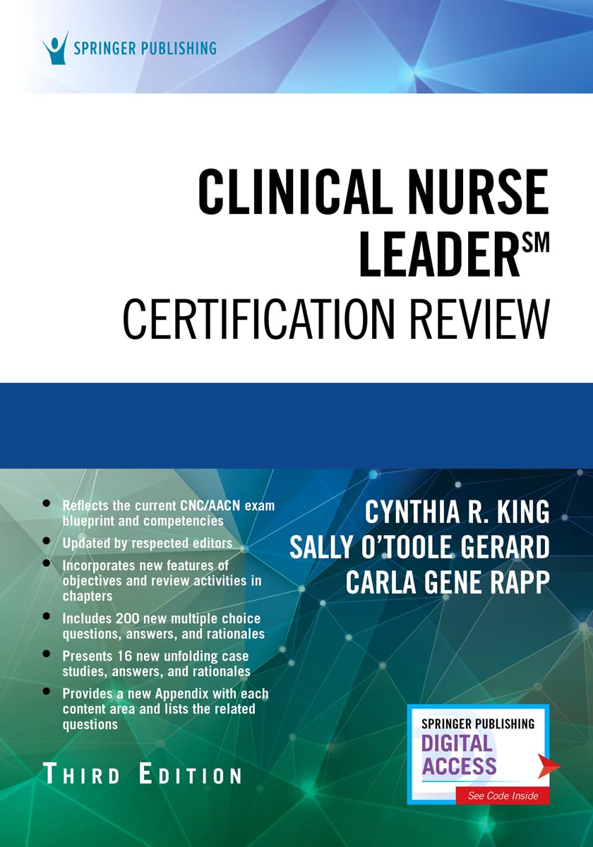 Clinical Nurse Leader Certification Review, Third Edition,New