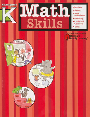 Math Skills: Grade K (Flash Kids Harcourt Family Learning),Used