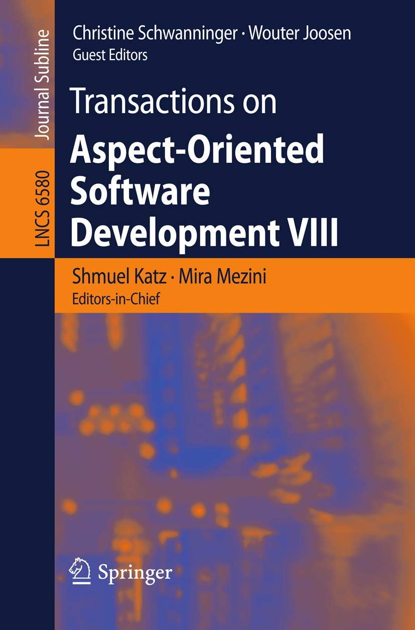 Transactions on AspectOriented Software Development VIII (Lecture Notes in Computer Science, 6580),Used