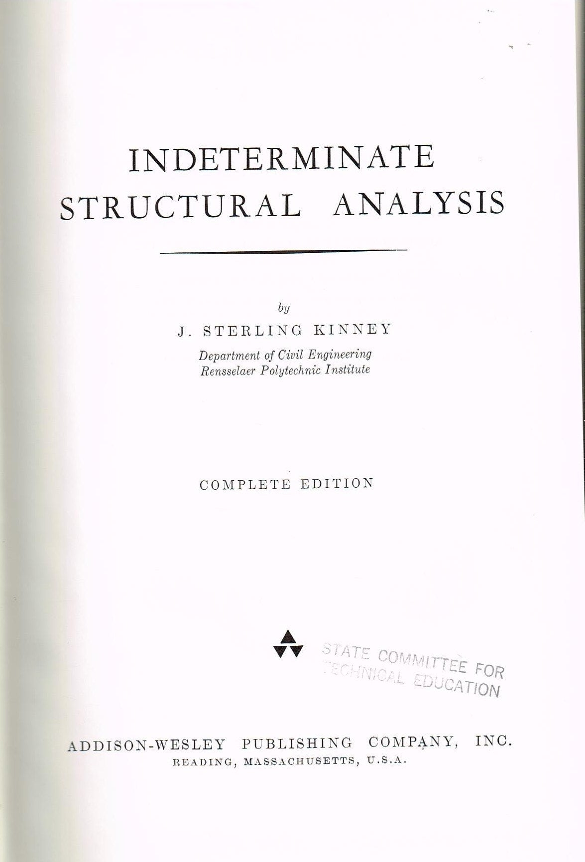 Indeterminate Structural Analysis,Used