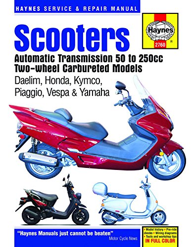 Scooters Automatic Transmission 50 To 250Cc Twowheel Carbureted Models (Haynes Service & Repair Manual)