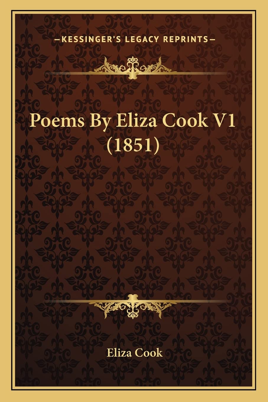 Poems By Eliza Cook V1 (1851),New