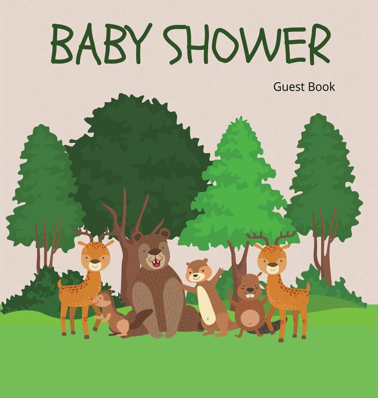 Woodland Baby Shower Guest Book (Hardcover): Baby shower guest book, celebrations decor, memory book, baby shower guest book, ce,Used