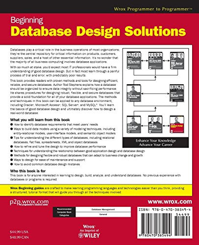Beginning Database Design Solutions,New
