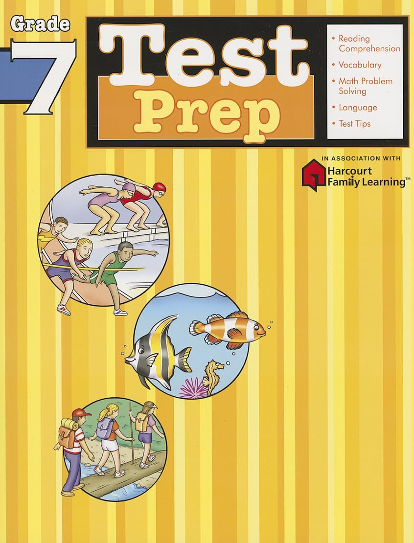 Test Prep: Grade 7 (Flash Kids Harcourt Family Learning),New