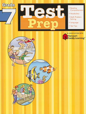 Test Prep: Grade 7 (Flash Kids Harcourt Family Learning),Used