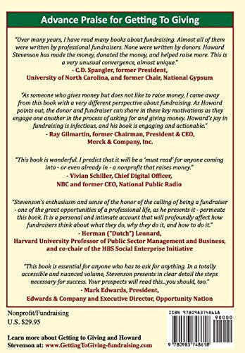 Getting to Giving: Fundraising the Entrepreneurial Way,Used