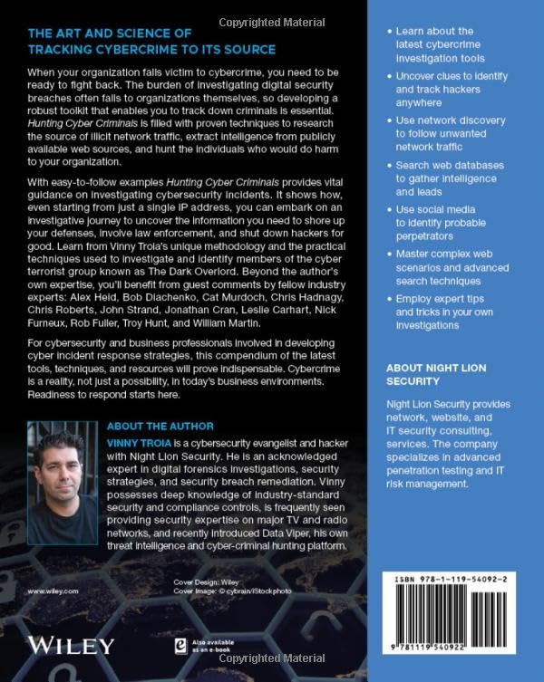 Hunting Cyber Criminals: A Hacker'S Guide To Online Intelligence Gathering Tools And Techniques