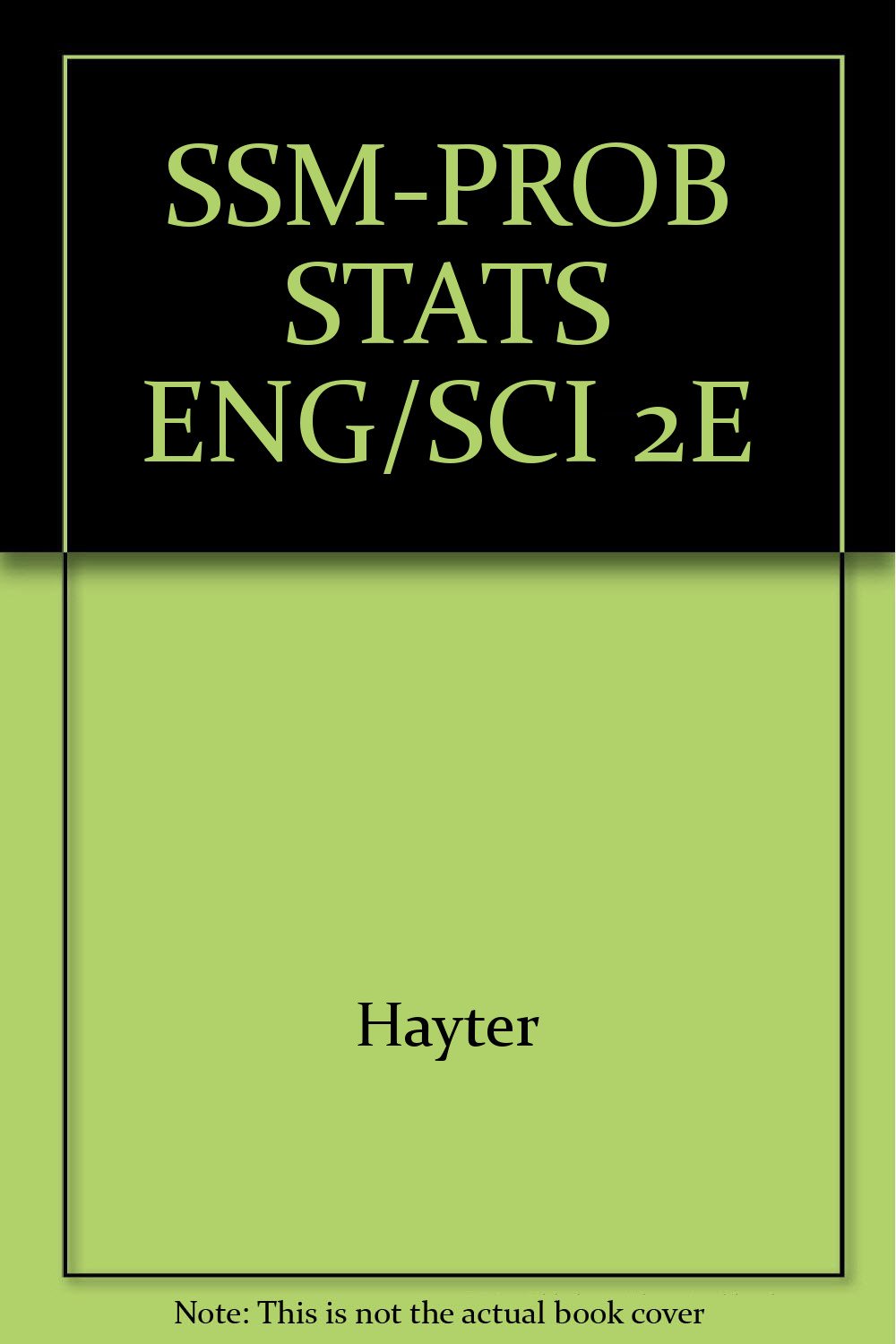 Title: SSMPROB STATS ENG/SCI 2E,Used