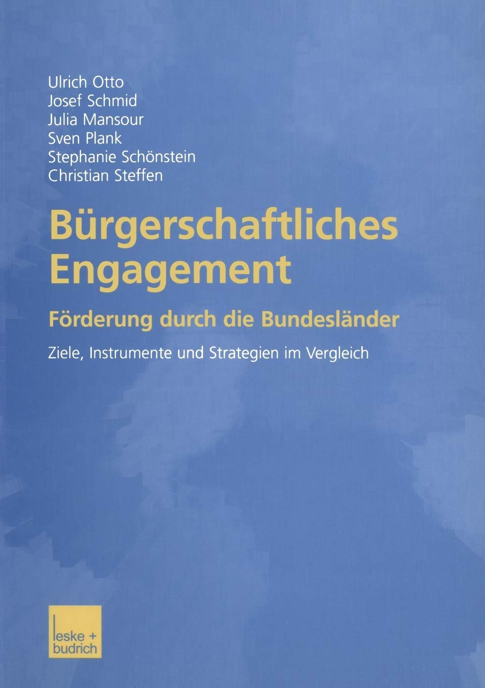 Brgerschaftliches Engagement: Frderung durch die Bundeslnder Ziele, Instrumente und Strategien im Vergleich (German Edition),Used