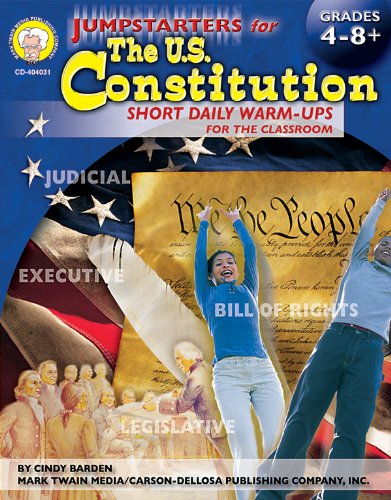 Mark Twain  Jumpstarters for the U.S. Constitution, Grades 4  8,Used