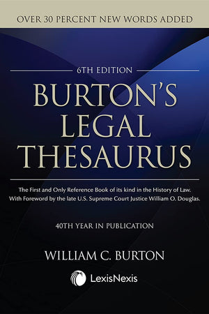 Burton's Legal Thesaurus 6th Edition,New