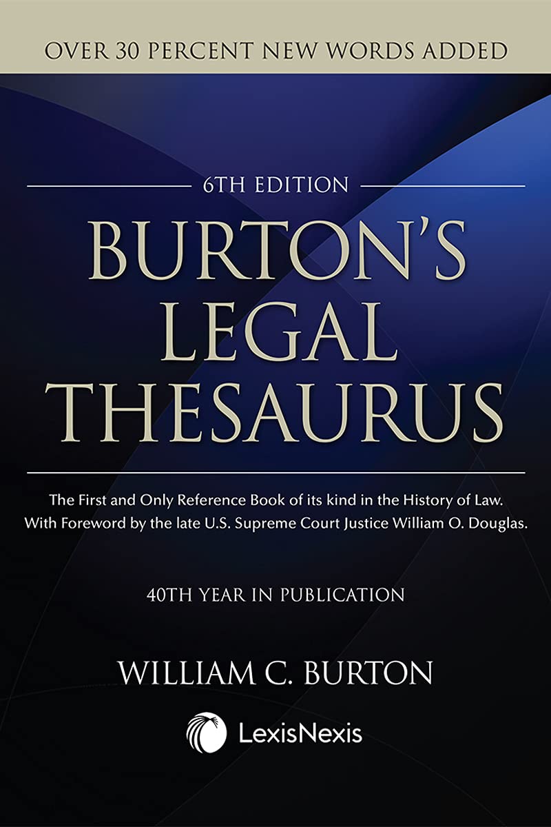 Burton's Legal Thesaurus 6th Edition,New