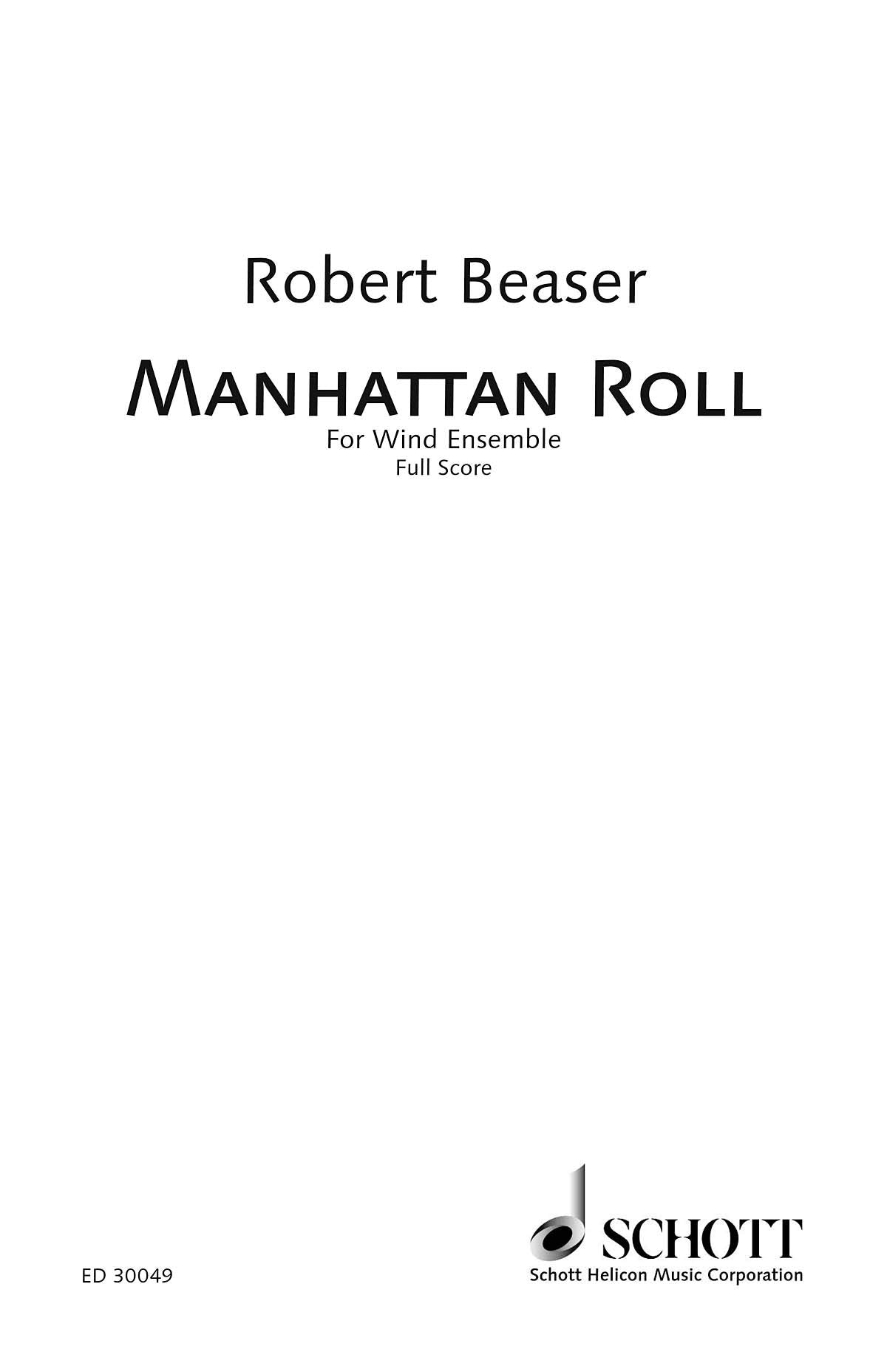 Manhattan Roll: Wind Ensemble Score,Used