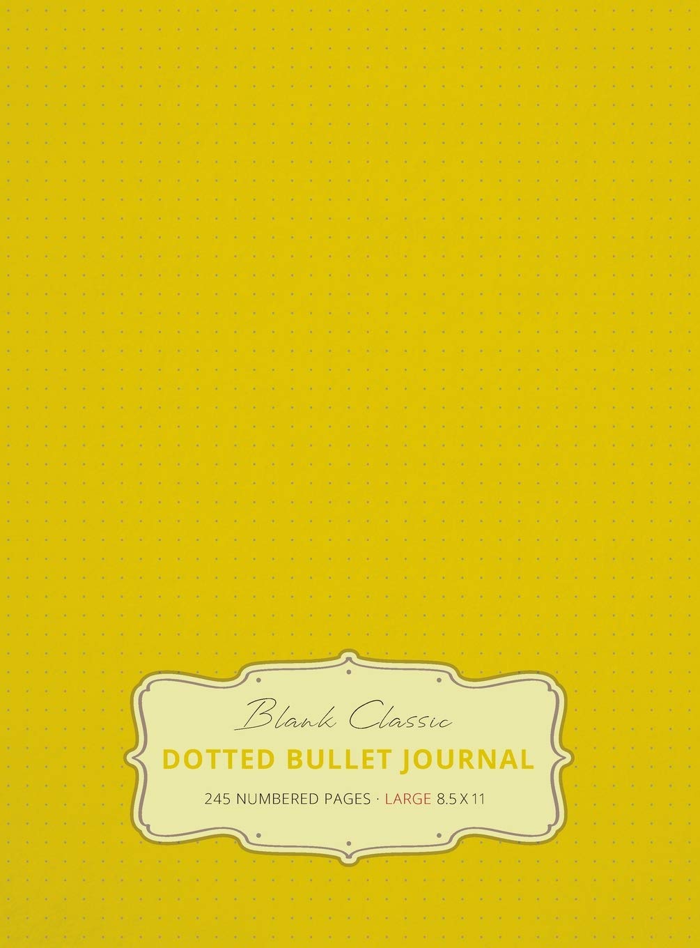 Large 8.5 x 11 Dotted Bullet Journal (Banana #5) Hardcover  245 Numbered Pages,Used