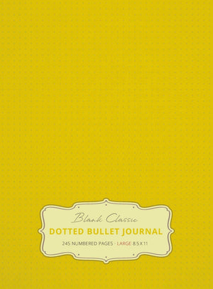 Large 8.5 x 11 Dotted Bullet Journal (Banana #5) Hardcover  245 Numbered Pages,Used