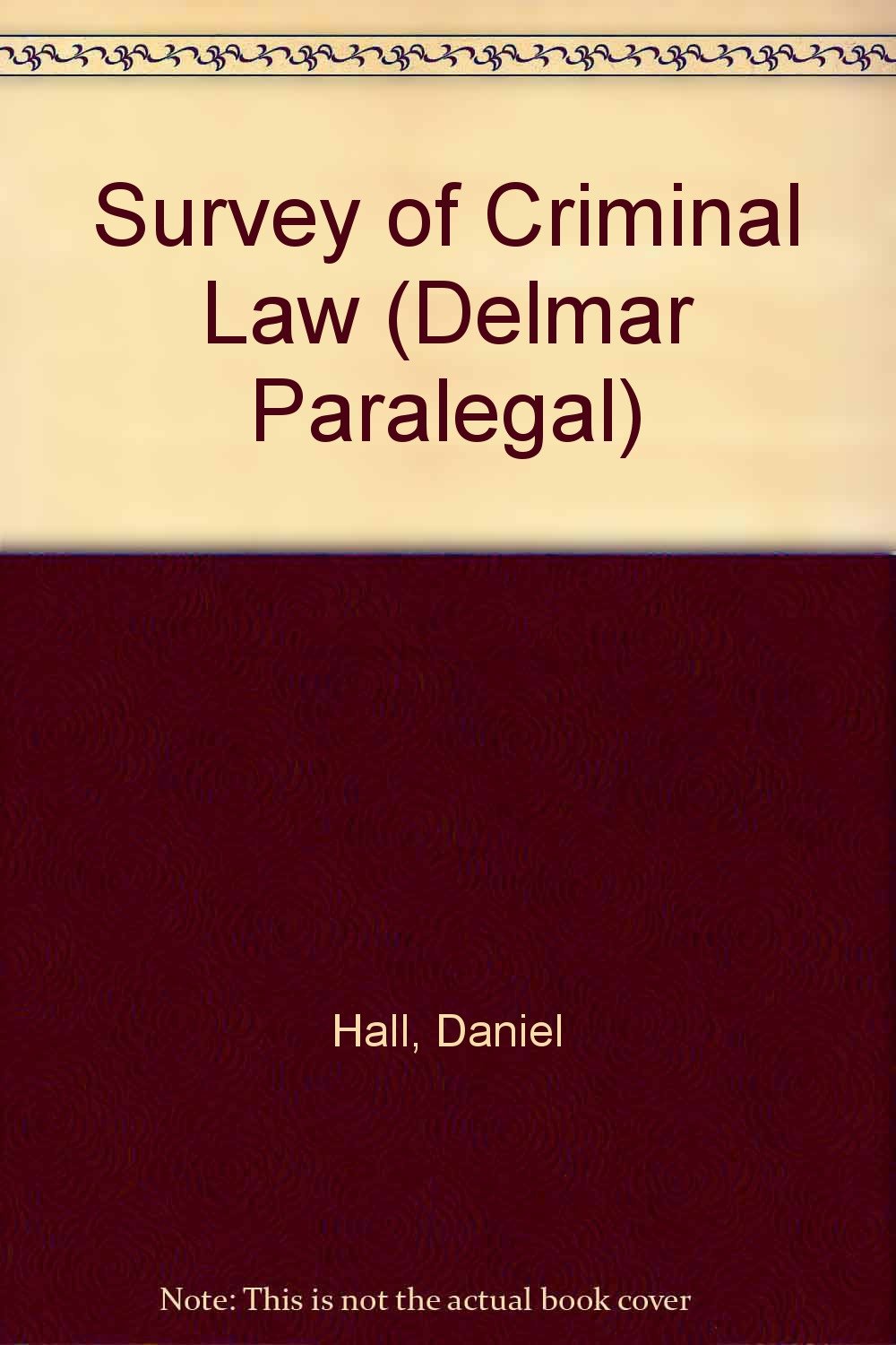 Introduction to Criminal Law (DELMAR PARALEGAL),Used
