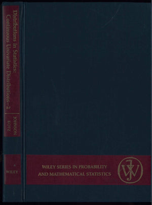 Continuous Univariate Distributions2 (Wiley Series In Probability & Mathematical Statistics),Used