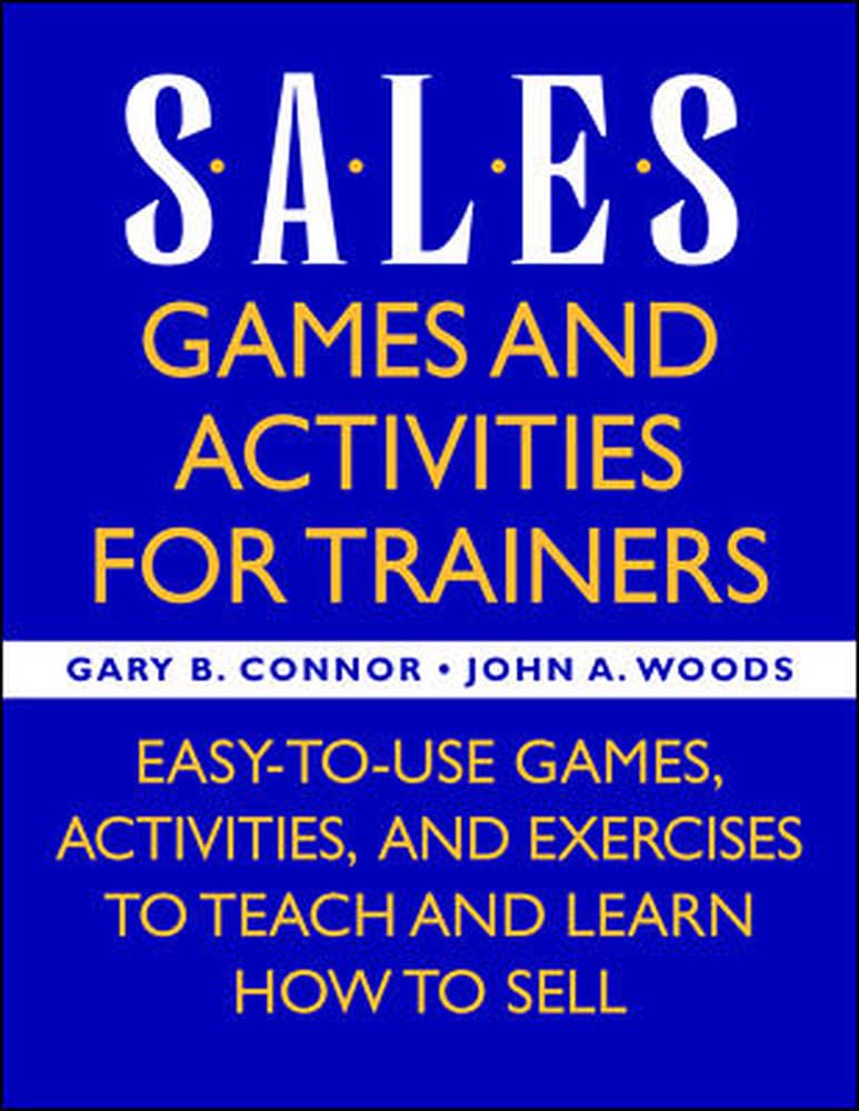 Sales: Games and Activities for Trainers,Used