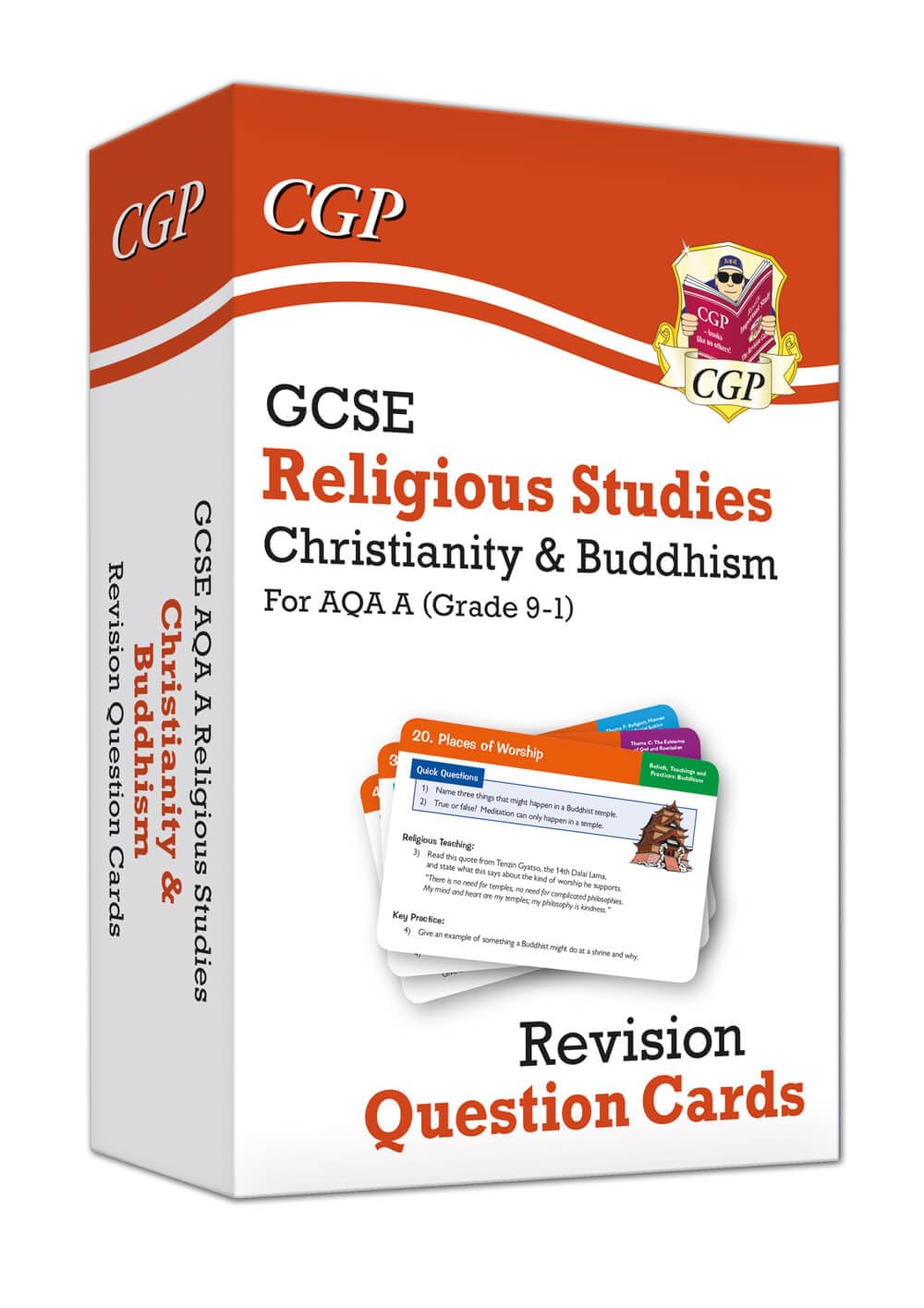 New 91 GCSE AQA A Religious Studies: Christianity & Buddhism Revision Question Cards: perfect for catchup and the 2022 and 202,Used