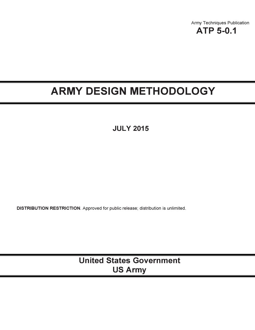 Army Techniques Publication ATP 50.1 Army Design Methodology July 2015,Used