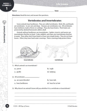 180 Days?: Science, Earth and Space Science for 4th Grade Practice Workbook for Classroom and Home, Cool and Fun Practice Create,Used