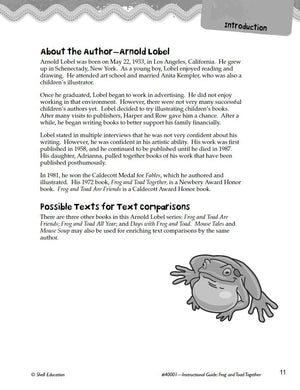 Frog and Toad Together: An Instructional Guide for Literature  Novel Study Guide for Elementary School Literature with Close Re,Used