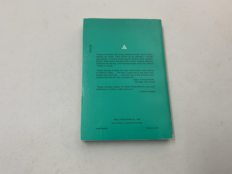 Against Interpretation And Other Essays,Used