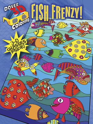 3D Coloring BookFish Frenzy! (Dover 3D Coloring Book),Used