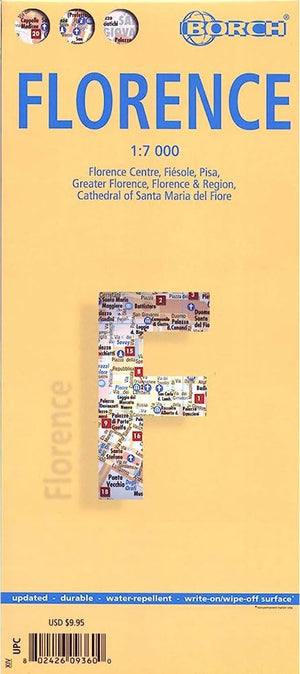 Laminated Florence Map by Borch (English Edition),Used