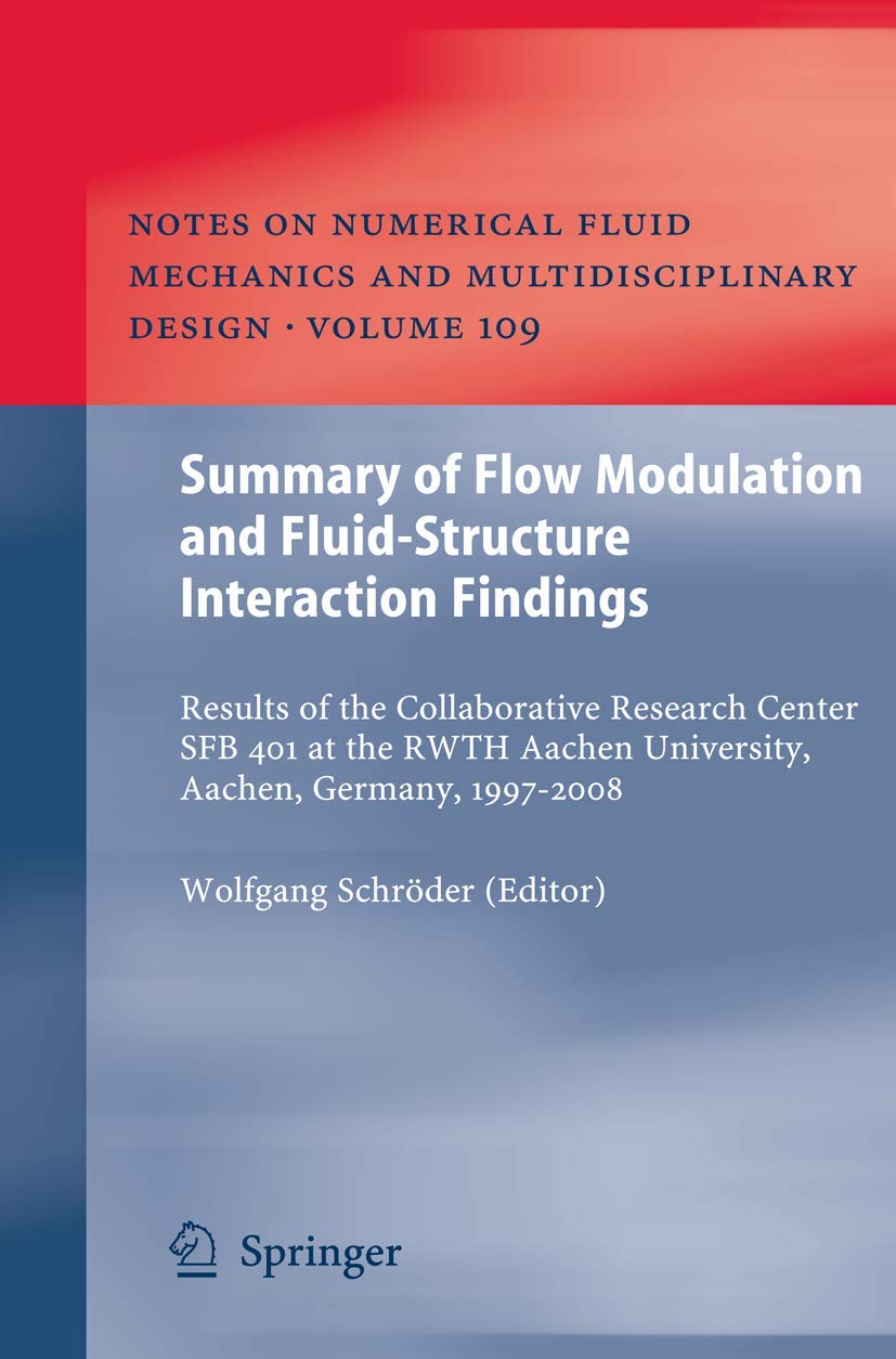 Summary of Flow Modulation and FluidStructure Interaction Findings: Results of the Collaborative Research Center SFB 401 at the,Used