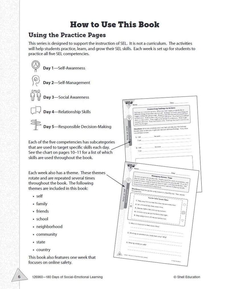 180 Days: SocialEmotional Learning for 4th Grade Practice Workbook for Classroom and Home, Cool and Fun Practice Created by Tea,Used