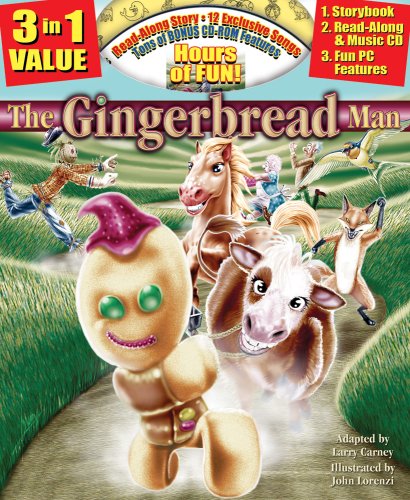 The Gingerbread Man Allinone Classic Read Along Book /Cd By Adapted By Larry Carney (2007) Hardcover,Used