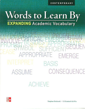 Words to Learn By: Expanding Academic Vocabulary, Student Edition (Vocabulary Exercises),Used