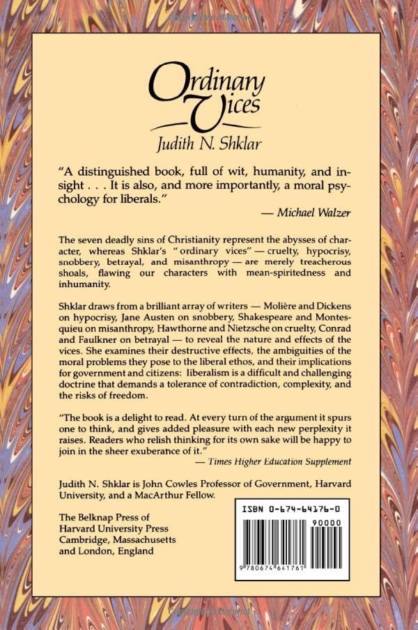 Ordinary Vices (Belknap Press),New