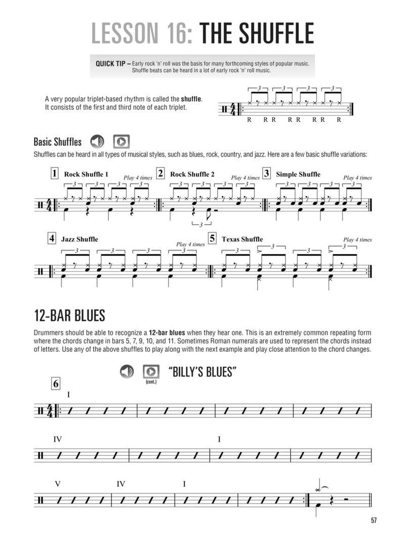 Drumset Method  Complete Edition of Drum Lessons for Beginners  Includes Two Drum Books, Audio & Video  Hal Leonard,New