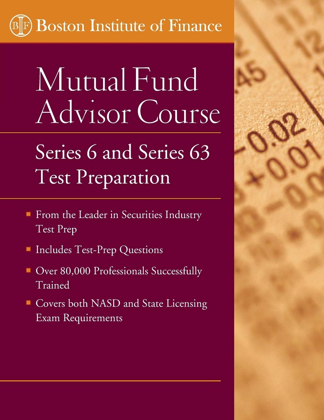 The Boston Institute of Finance Mutual Fund Advisor Course: Series 6 and Series 63 Test Prep,New