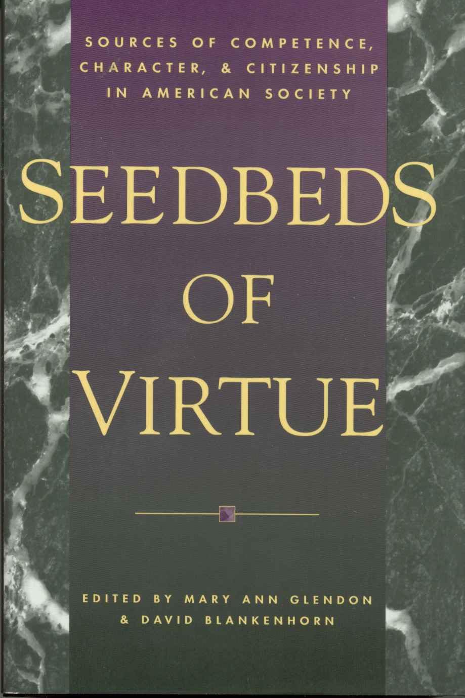 Seedbeds of Virtue: Sources of Competence, Character, and Citizenship in American Society,Used