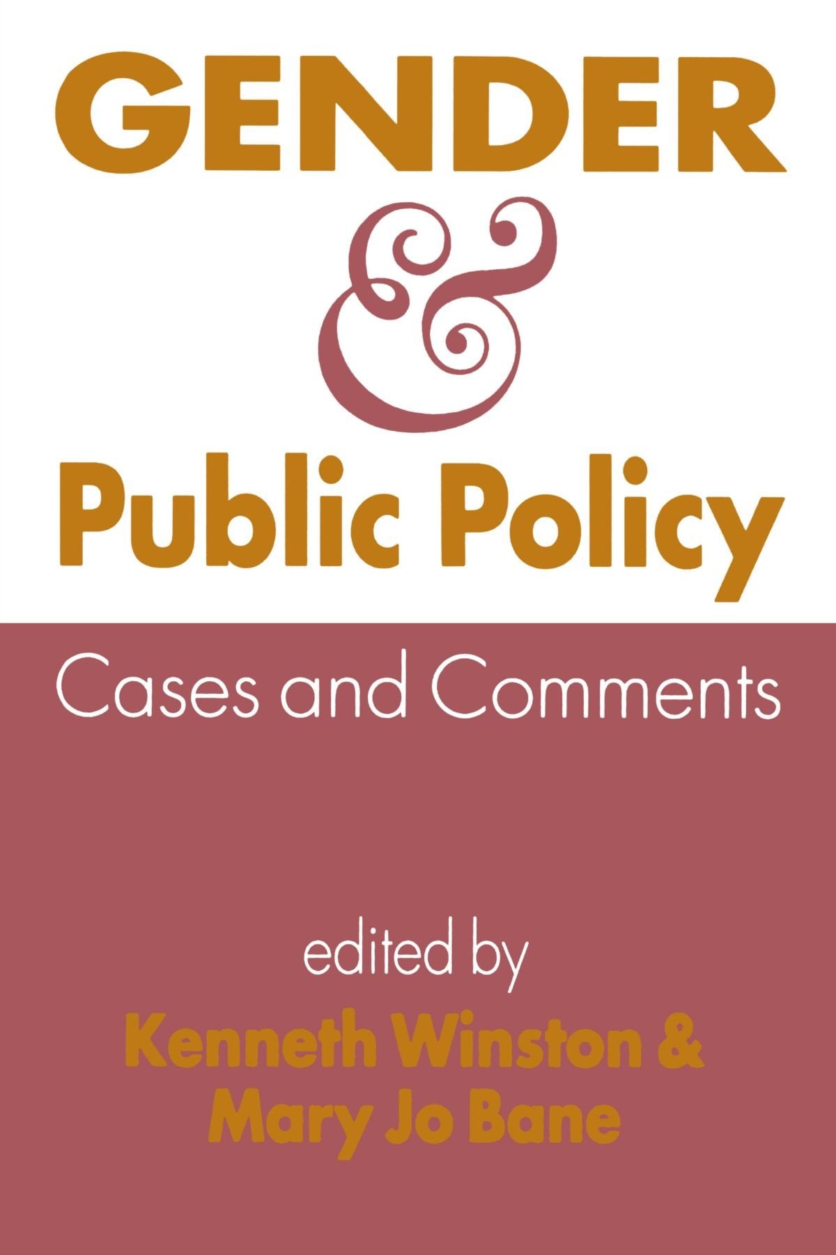 Gender And Public Policy: Cases And Comments,Used