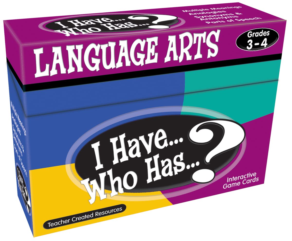Teacher Created Resources Grade 34 I Have Language Arts Game