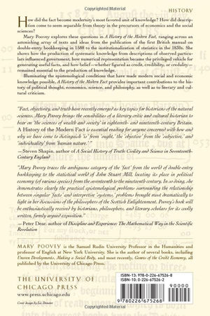 A History Of The Modern Fact: Problems Of Knowledge In The Sciences Of Wealth And Society,New