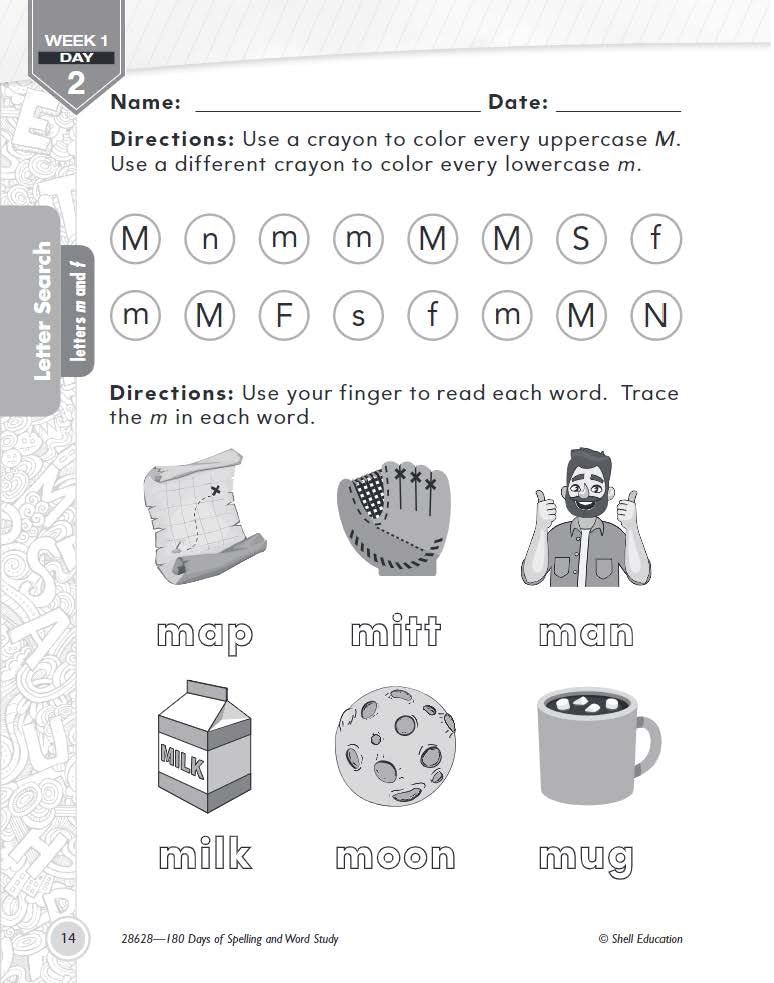 180 Days: Reading, Vocabulary/Language for Kindergarten Practice Workbook for Classroom and Home, Cool and Fun Practice Created ,Used