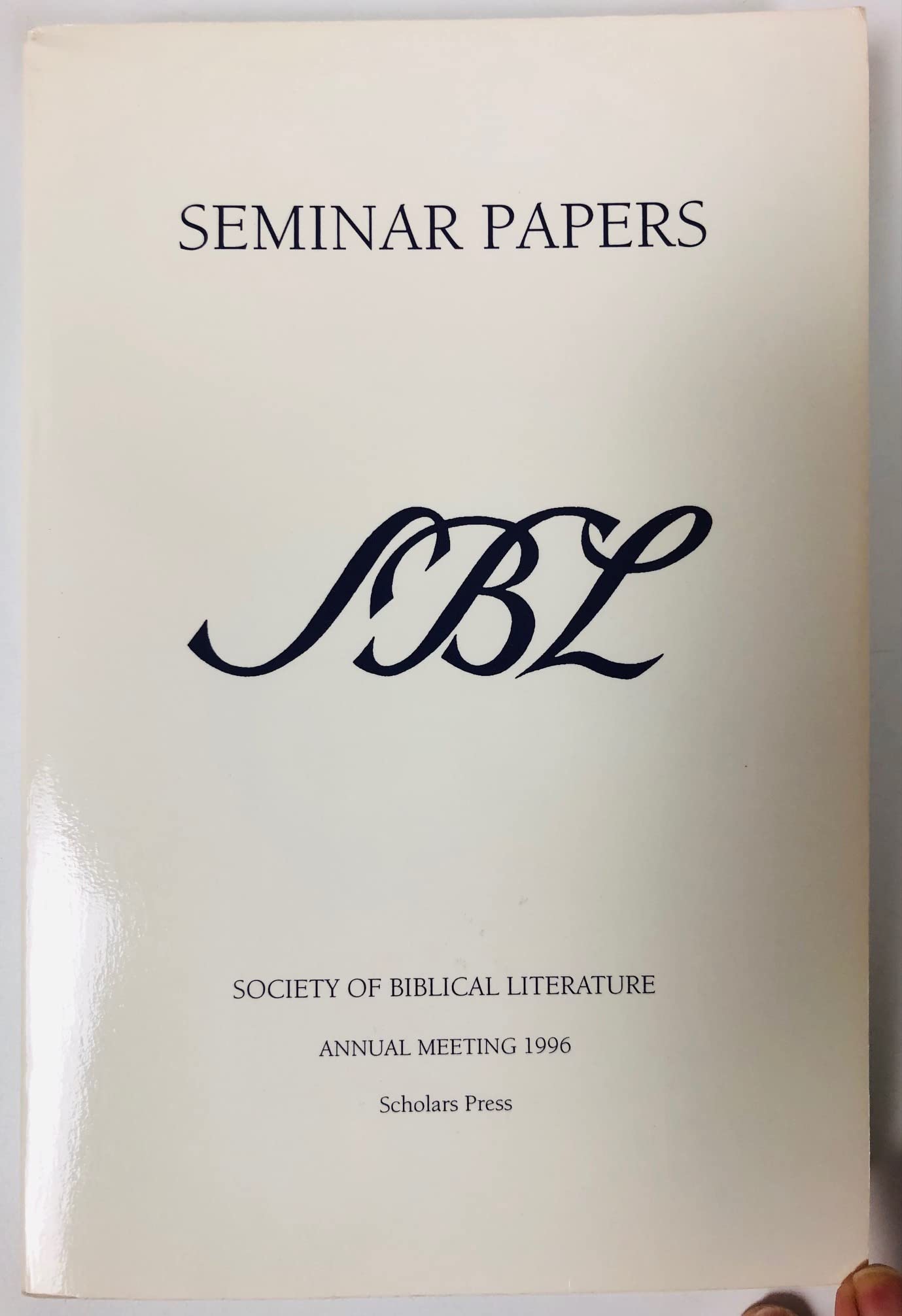 1996 Sbl Seminar Papers,Used