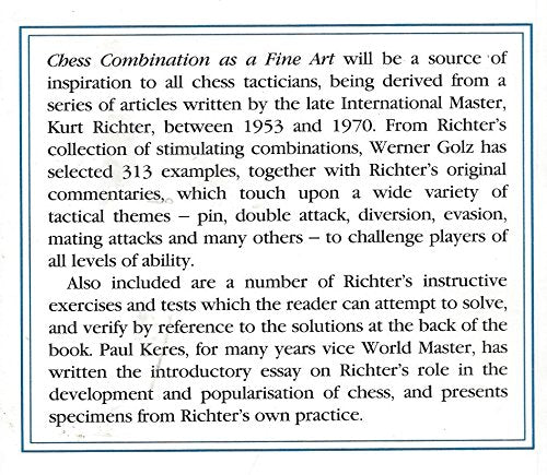 Chess Combination As a Fine Art,Used