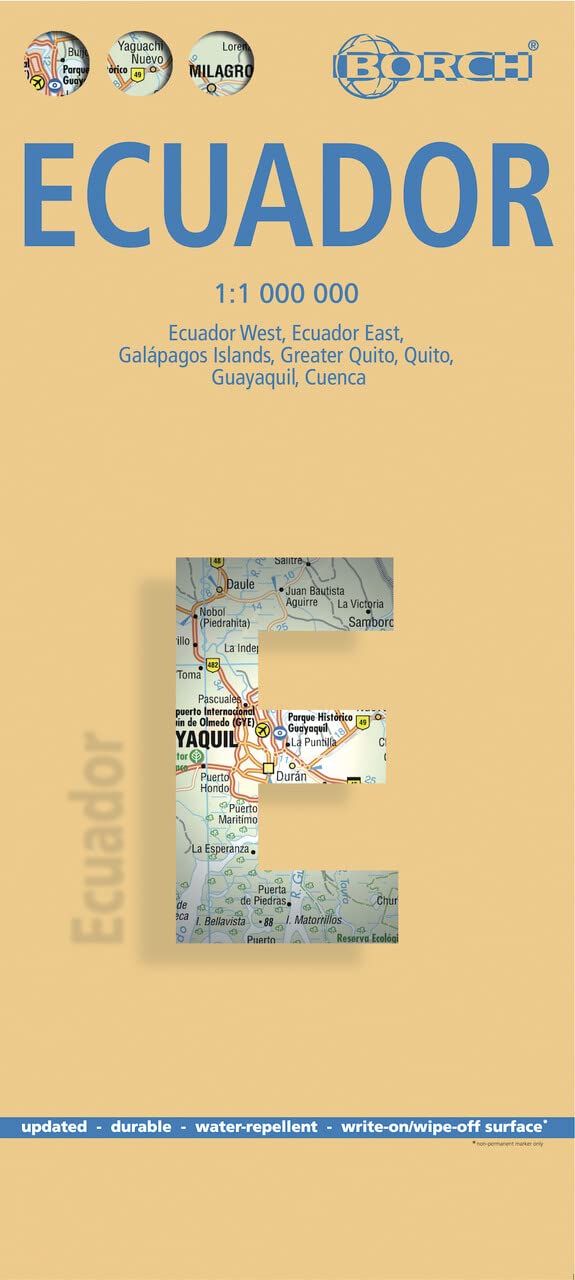 Laminated Ecuador Map By Borch (English Edition)