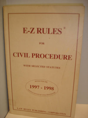 EZ rules for the federal rules of civil procedure,Used