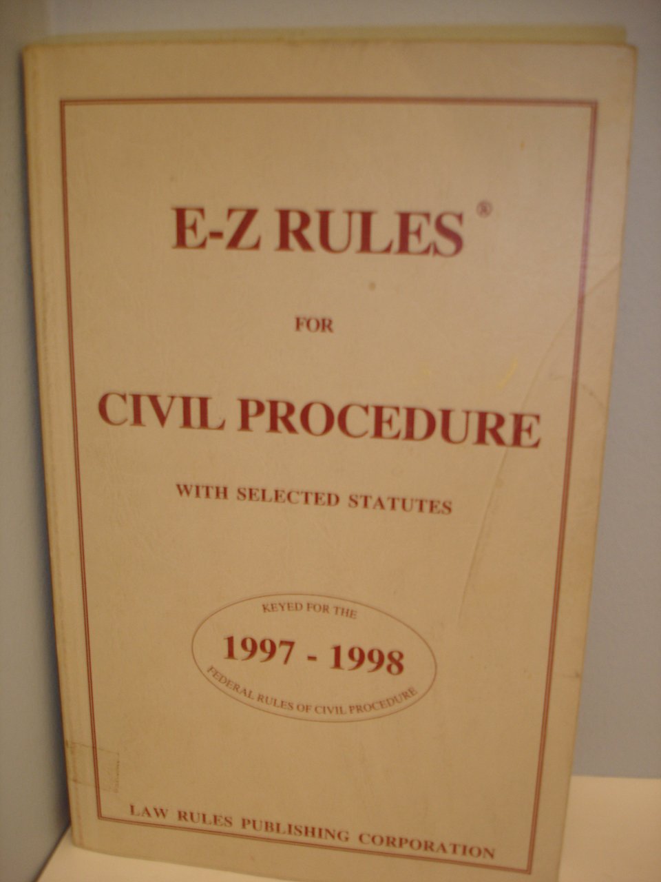 EZ rules for the federal rules of civil procedure,Used